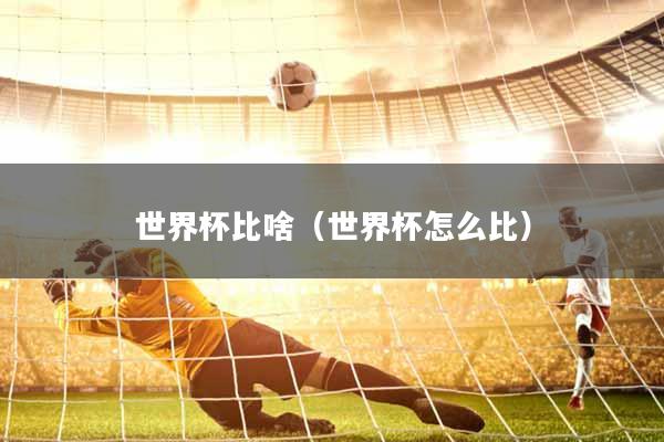 世界杯比啥（世界杯怎么比）